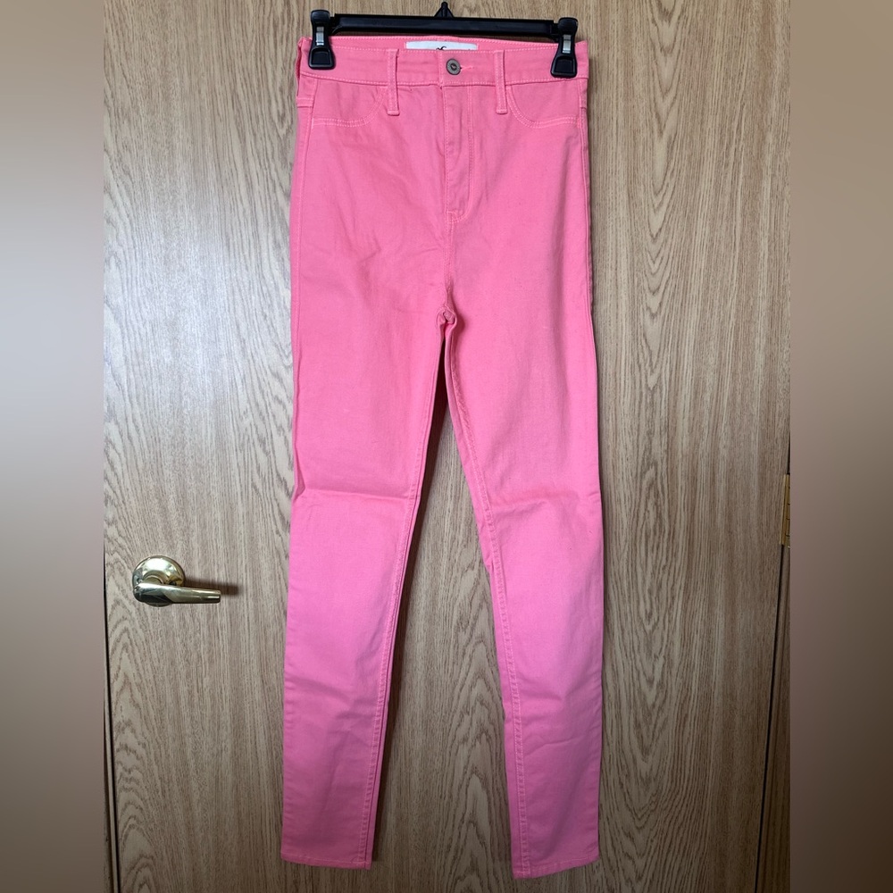 Hollister Bright Pink High-Waisted Skinny Pants Women’s 0R